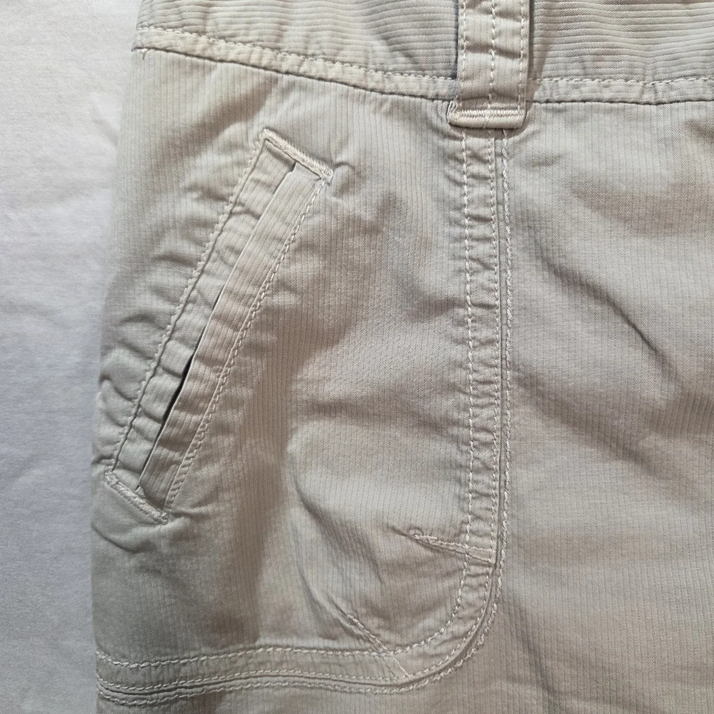 Eddie Bauer Khaki Denim Mini Skirt Size 4 - Picture 4 of 9